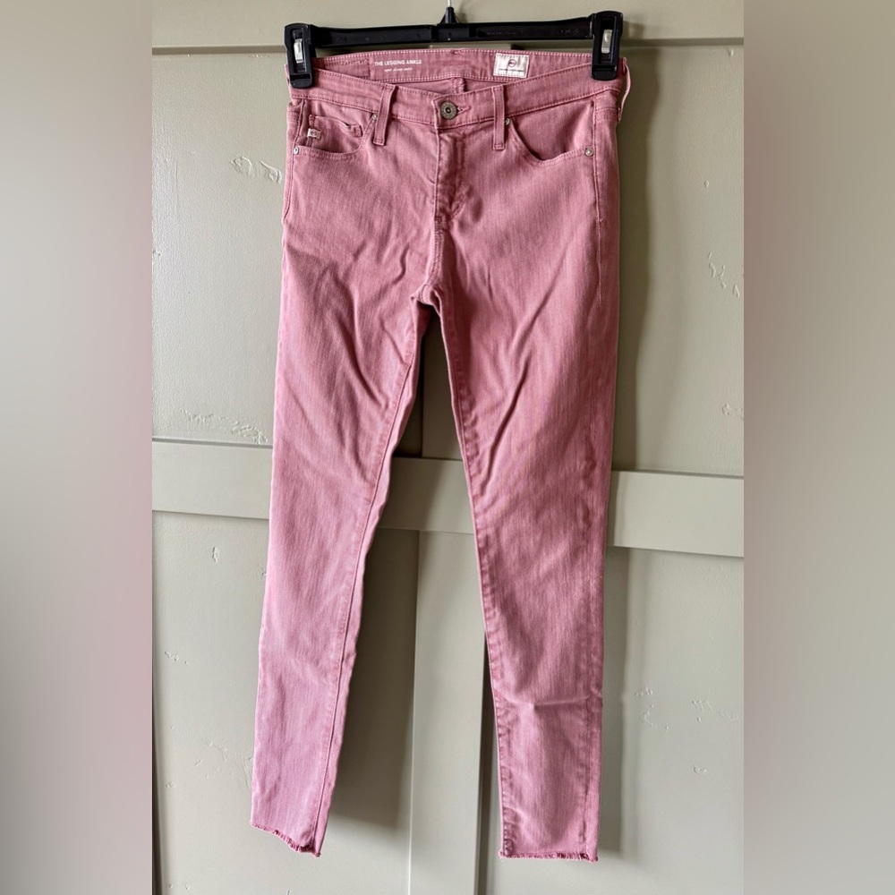 AG Adriano Goldschmied Dusty Pink/ MauveSuper Skinny Ankle Jeans Size 25R